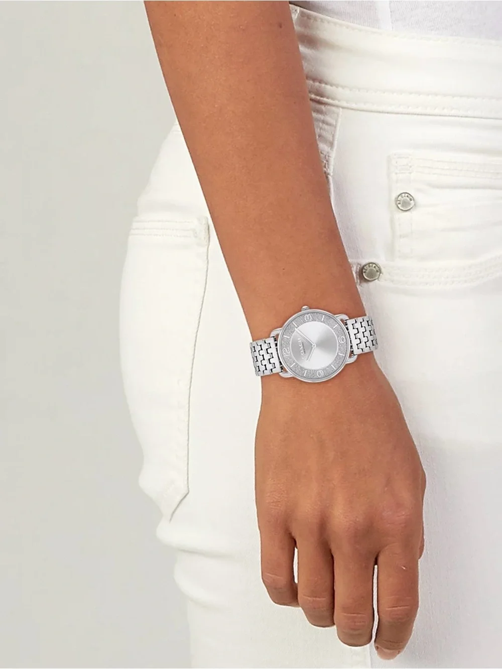 Coach Women's Silver Elliot Stainless Steel Watch 36mm